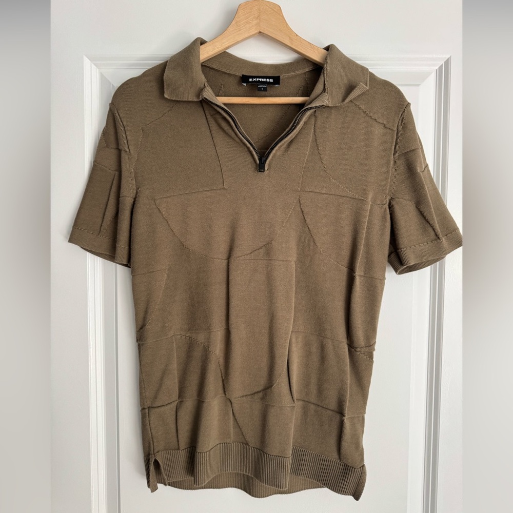 EXPRESS Men's Brown/Greenish Polo Shirt
